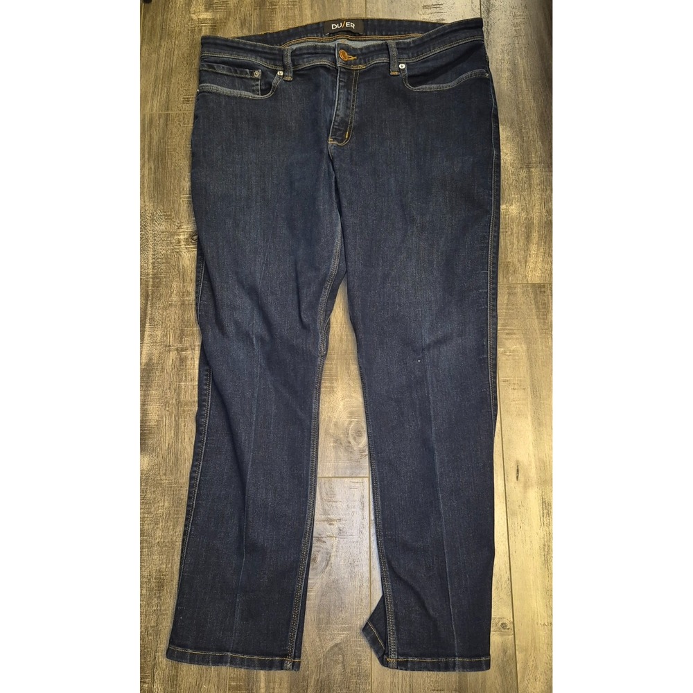 DU/ER Duer Mens L2X Relaxed Fit Jeans Dark Wash Actual 36x28.5 Stretch